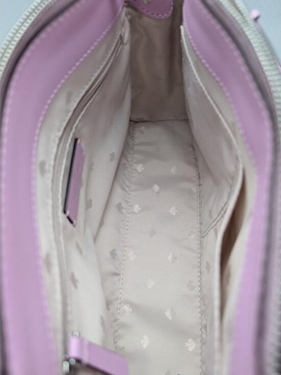 Kate Spade Medium Satchel Lavender Snake Embossed Leather Crossbody Like New - Picture 8 of 12